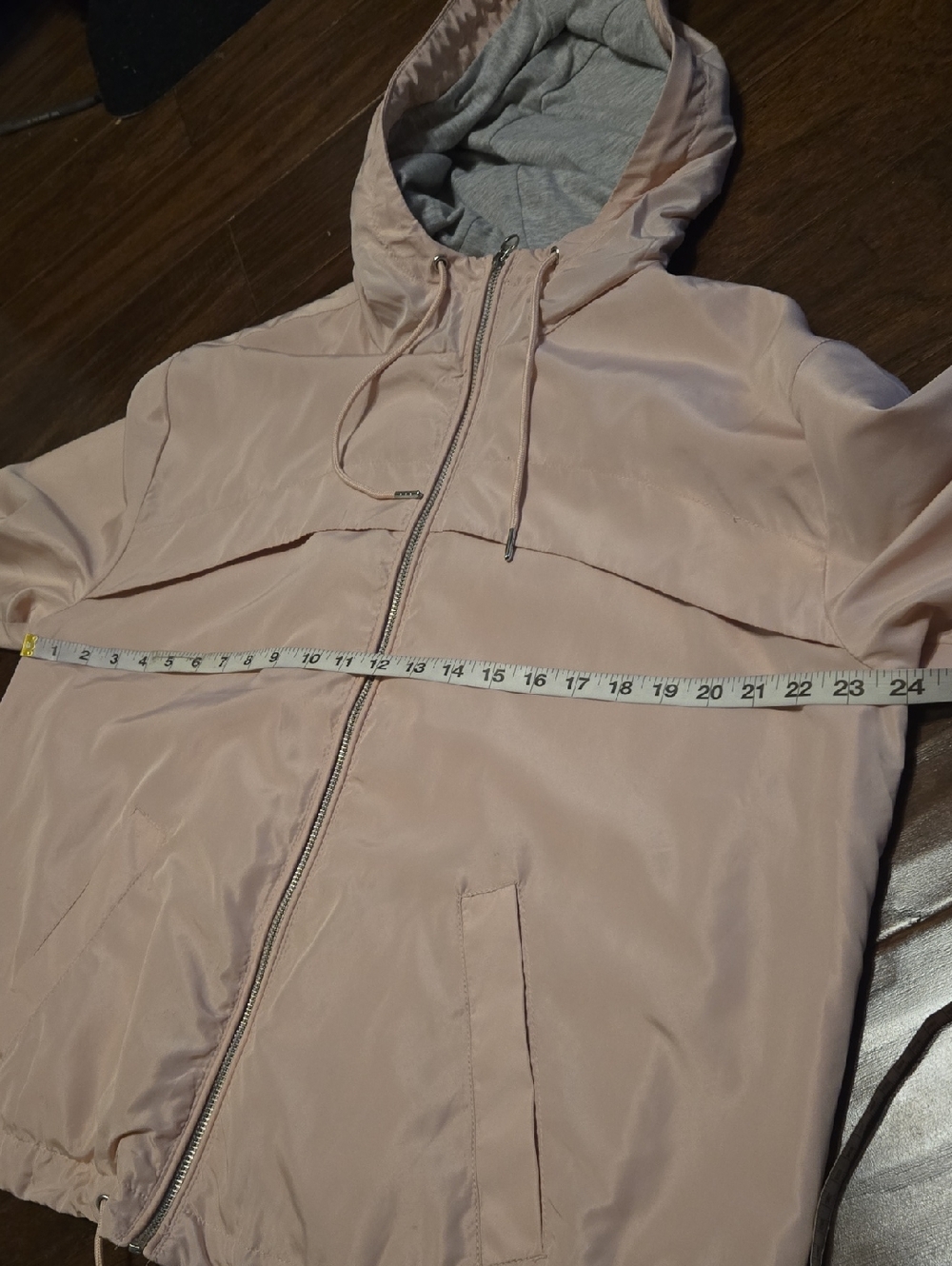 H&M Light Pink Hooded Utility Jacket Size L - Picture 4 of 8